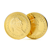 Monedas Personalizadas Promocionales Baratas, Monedas Antiguas de Oro con Logotipo en Relieve 3D de Doble Cara, Monedas de Espejo Brillantes Chapadas en Oro de Alta Calidad