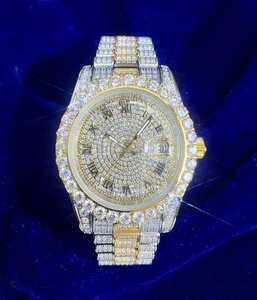 Reloj de Lujo Personalizado, Totalmente Automático, con Moissanita VVS, de Acero Inoxidable para Hombre, Resistente al Agua 10 Bar, con Cierre de Brazalete - Product Image 1