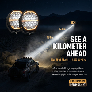 Par de Luces LED de 9 Pulgadas y 150 W para Camioneta, Compatibles con Baja Designs LP9 Pro KC HiLiTES Rigid 360 Jeep Wrangler - Product Image 3