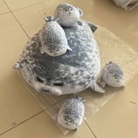 50cm mère fils sceau cinq pièces en peluche PP coton rempli fermeture éclair jouet pour garçons filles soulagement du Stress noël Halloween cadeaux