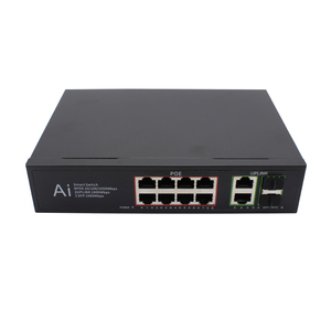 8-<span class=keywords><strong>Port</strong></span> Full Gigabit PoE chuyển đổi 8*10/100/1000Mbps 2*1000M <span class=keywords><strong>SFP</strong></span> 20km sợi quang thiết bị <span class=keywords><strong>Ethernet</strong></span> chuyển đổi cho IP mạng 100m - Product Image 1