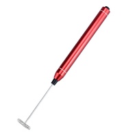 خلاط قهوة صغير محمول من الألومنيوم Pailite EP-504 يعمل بالبطارية، خفاقة ماتشا، ملمس معدني، نقش بالليزر، للحليب
