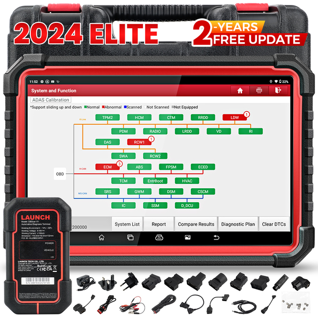 Launch Original X431 OBD2 Scanner Pro3S+ V5.0 Full Function Diagnostic Tools for All 12V Gasoline Cars with 2 Year Free Software