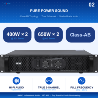 Amplificateur de puissance professionnel 2U pour montage en rack, 400W *2, 8 ohms stéréo avec SPEAKON XLR pour système PA, DJ, sonorisation live