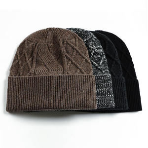 Gorro de Lana, Gorro Térmico Elástico Informal, Gorro Deportivo para Exteriores, Gorro Cálido Elástico, Gorro de Punto Trenzado de Color Sólido, Gorro Unisex - Product Image 2