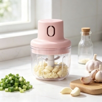 Nouveauté en promotion : Hachoir à ail électrique sans fil 100ml/250ml, hachoir à oignon portable pour la cuisine