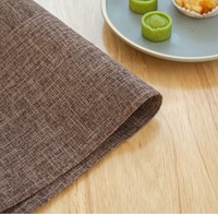 Napperon de décoration de table à manger double couche Napperon en polyester pour les fêtes Buffet Dîner