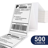 Etiquetas Térmicas Autoadhesivas Plegables de 4*6 Pulgadas, Resistentes al Agua, Personalizadas de Fábrica, para Embalaje de Logística Express