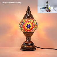Kit de lampe mosaïque turque Tokin DIY, alimentation CA, culot E14, LED protectrice des yeux pour couples et activités parent-enfant, artisanat fait main