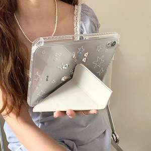 Étui en cuir transparent étoile Y plié pour iPad Air 4/5 2024 Pro 7/8/9/10 housse de protection plate pour modèles iPad - Product Image 4
