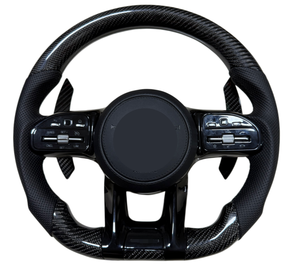 Volante Deportivo AMG de Fibra de Carbono y Cuero para <span class=keywords><strong>Mercedes</strong></span> Benz C <span class=keywords><strong>E</strong></span> S G GLE GLS GLC CLS W213 W222 W205 C63, Edición Nueva Mejorada - Product Image 1