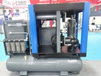Compresseur d'air à vis lubrifié refroidi par air HuiTong XinDa 22-50 kW, moteur PLC, deux réservoirs, stationnaire pour la découpe laser 10-50 CV