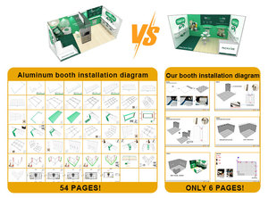 ביתן תצוגה מודולרי מעץ יוקרתי 10x20 רגל, ניתן לשימוש חוזר, הרכבה מהירה תוך 30 דקות, עם עיצוב בהתאמה אישית לתערוכות. - Product Image 6