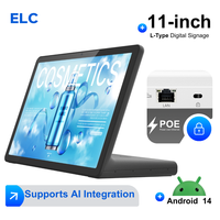 Terminal de punto de venta (TPV) con pantalla táctil NFC de 11 pulgadas en forma de L para Android, con función de pedidos inteligentes, pago y retroalimentación del cliente.
