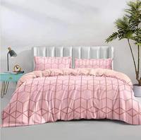 Literie de lit en coton gris réversible, housse de couette Doona King Size avec taies d'oreillers