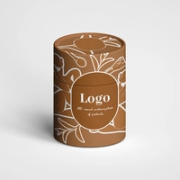 Emballage Cylindrique Personnalisé en Carton Biodégradable Écologique pour Thé, Café, Matcha – Tube en Papier Gaufré avec Éponge