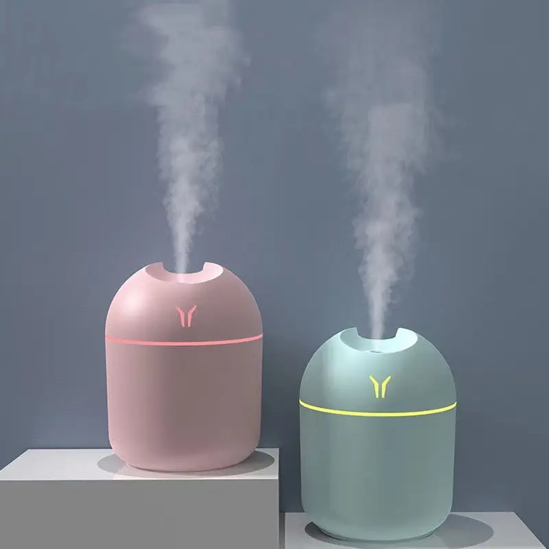 Aromatherapy scent diffuser machine LED light mini air flame humidifier for home