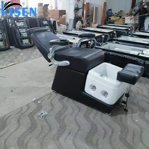 Kisen Vente en gros de fauteuils de pédicure électriques inclinables en cuir de haute qualité, personnalisables en noir, blanc, marron, rouge, or, rose, pour homme - Product Image 2
