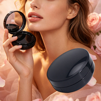 Boîtier compact vide en gros avec miroir 15g, en ABS et PP, pour fond de teint, crème, maquillage sans air, avec applicateur