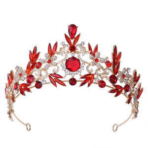 LUOXIN Hermosa Tiara <span class=keywords><strong>de</strong></span> Novia con Hojas <span class=keywords><strong>de</strong></span> Diamantes <span class=keywords><strong>de</strong></span> Imitación, Corona <span class=keywords><strong>de</strong></span> Princesa con Pedrería para Fiesta <span class=keywords><strong>de</strong></span> Aniversario - Product Image 3