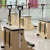 Kursi Pilates Wunda Double Pedal Maple, Mesin Latihan Seluruh Tubuh, Alas Kayu Halus, Peralatan Kebugaran Canggih untuk Studio