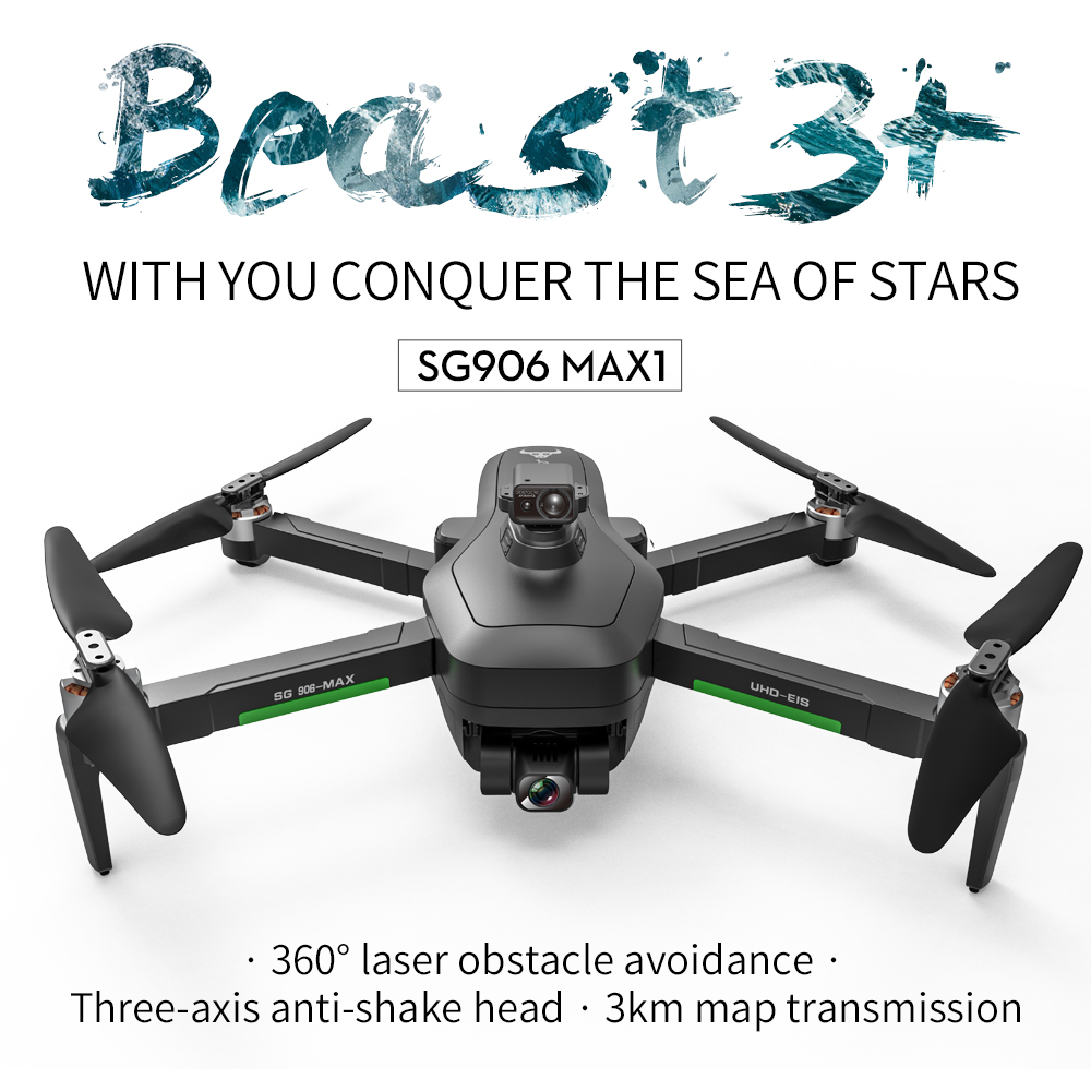 ZLL SG906 MAX1 3KM GPS Drone: 4K Camera, 3-Axis Gimbal, Obstacle