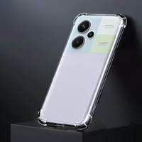 Coque Airbag de luxe pour Xiaomi Redmi Note13 Note 13 14C Pro Plus 14Pro Pro + 5G 4G Coque arrière en silicone souple antichoc transparente