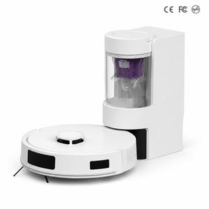OEM ODM เครื่องดูดฝุ่นหุ่นยนต์อัจฉริยะพร้อมสถานีเก็บฝุ่นอัตโนมัติ แรงดูด 18000Pa WiFi บลูทูธ ระบบหลบหลีกสิ่งกีดขวาง 18 มม. สำหรับใช้ในบ้าน - Product Image 1