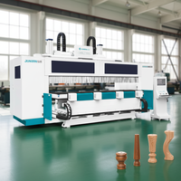 Centre d'usinage CNC multifonctionnel à 5 axes avec 4 têtes, broche électrique, robuste et de haute précision pour le bois