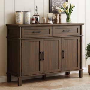 SENYU Buffet <b>Cabinet</b> with Storage, Buffet <b>Cabinet</b> with Drawers and Doors, Coffee <b>Bar</b> <b>Cabinet</b> with Adjustable Shelves - Product Image 5