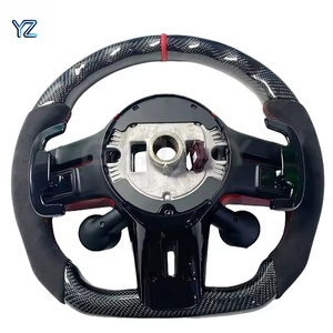 Volant en fibre de carbone Alcantara YZ pour Mercedes <span class=keywords><strong>Gla</strong></span> X156 W205 W206 W176 W212 W204 W213 W219 W222 E63 G63 Gt63 3/4 branches - Product Image 3