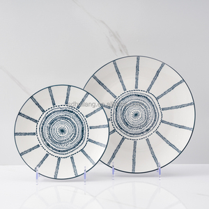 2025 <span class=keywords><strong>porcelaine</strong></span> de chine vente chaude dîner ensemble assiette à soupe dîner assiette à déjeuner pour cadeau de fête - Product Image 2