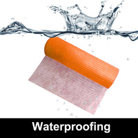 Membrane de Désolidarisation Moderne Schluter en PE/PP Étanche de 1/8 po d'épaisseur pour Gestion de la Vapeur, Garantie 5 Ans pour Salle de Bain