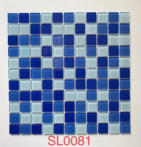 Azulejo de Vidrio Mosaico Moderno Más Vendido de Kasaro para Hotel, Hospital, Piscina, Cocina, Revestimiento, <span class=keywords><strong>Color</strong></span> Azul, 4 mm de Grosor, Más de 5 Años - Product Image 4