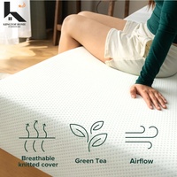 Mittelharte Memory-Foam-Matratze im Karton, CertiPUR-US-zertifiziert, waschbarer, abnehmbarer Bezug