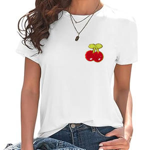 漫画フルーツ3Dシェニール刺繍パッチチェリーキャロットキャベツアイロン服装飾ステッカー縫製用品 - Product Image 4