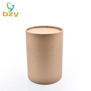Vật liệu tái chế Kraft xi lanh ống bao bì Canister cửa sổ kim loại nắp rỗng <span class=keywords><strong>Composite</strong></span> lon Mặt Kem Matt cán - Product Image 1