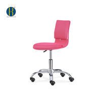 Tabouret de salon de beauté en tissu rose Chaise pivotante pour salon de coiffure HY7004