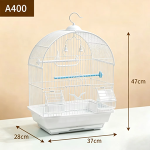 Jaula Metálica Ecológica con Techo Arqueado para Pájaros, Hábitat de Vuelo para Periquitos y Perrositos, No Tóxica - Product Image 4