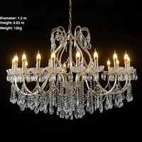 Décoration et fournitures de mariage : Lustre très vendu, lampe suspendue de haute qualité, décoration de plafond européenne de luxe, candélabre de mariage, lustre en cristal