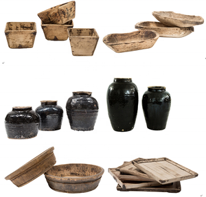 Chinese Antique Distressed Solid <strong>Wood</strong> Farm <strong>Step</strong> <strong>Stool</strong> - Product Image 3