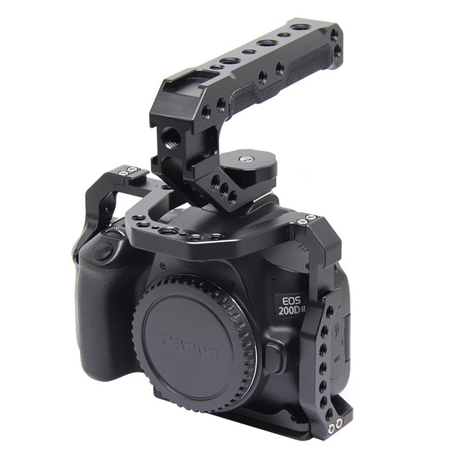 Camera Cage Top Handle Grip with Aluminum Alloy Silica Gel for Smallrig Iron Head Universal 3/8 Positioning Cold Shoe Adapters