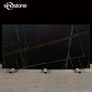 <span class=keywords><strong>Calacatta</strong></span> Dull Polish Surface lastra di pietra di quarzo artificiale colore nero venature bianche controsoffitto al quarzo Vanity Top e Top da <span class=keywords><strong>cucina</strong></span> - Product Image 1