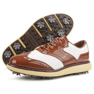 Chaussures <span class=keywords><strong>de</strong></span> <span class=keywords><strong>golf</strong></span> <span class=keywords><strong>vintage</strong></span> K17 à crampons pour hommes, en cuir imperméable, baskets <span class=keywords><strong>de</strong></span> <span class=keywords><strong>golf</strong></span> professionnelles antidérapantes pour l'extérieur - Product Image 3