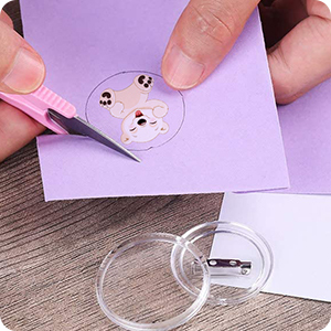 Kit de Botones Acrílicos Personalizados con Impresión Digital, Pines Acrílicos Transparentes y Papel Redondo en Blanco para Hacer Botones de Moda DIY - Product Image 4