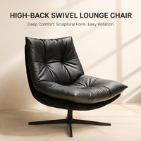 Fauteuil de salon pivotant moderne, en cuir ou en tissu, fabriqué en usine, OEM ODM, pour salon ou hôtel