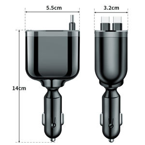 Cargador de Coche Rápido PD de 120 W, 5 en 1, Retráctil con Cables, Adaptador USB C de 4 Puertos, Carga Súper Rápida para Múltiples Dispositivos - Product Image 5
