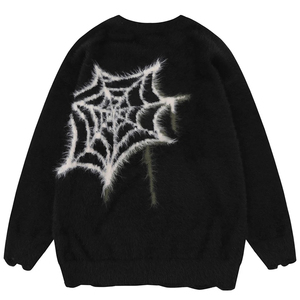 Maglione in Cotone Personalizzato con Motivo Spider-Man, Pullover Invernale a Collo Tondo, Moda Streetwear, Produttore di Maglieria - Product Image 2