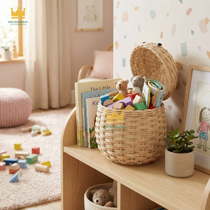Handmade Rattan Wicker Dinosaur Laundry Basket With Lid Animal Toy <b>Storage</b> <b>Bin</b> Eco Friendly Nursery Decor from Vietnam - Product Image 6