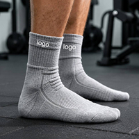 Chaussettes avec logo personnalisé, taille et couleur personnalisées, emballage personnalisé |   Chaussettes de sport absorbant les chocs, anti-ampoules, à séchage rapide, pour l'entraînement, le jogging, le crossfit